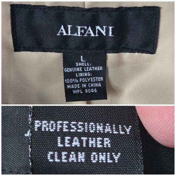 Alfani Leather Jacket Size Women's Size Large - Picture 6 of 6